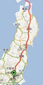 関東東北ツーリングのルート